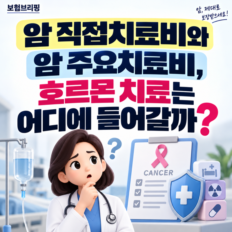 암 직접치료비와 암 주요치료비, 호르몬 치료는 어디에 들어갈까?