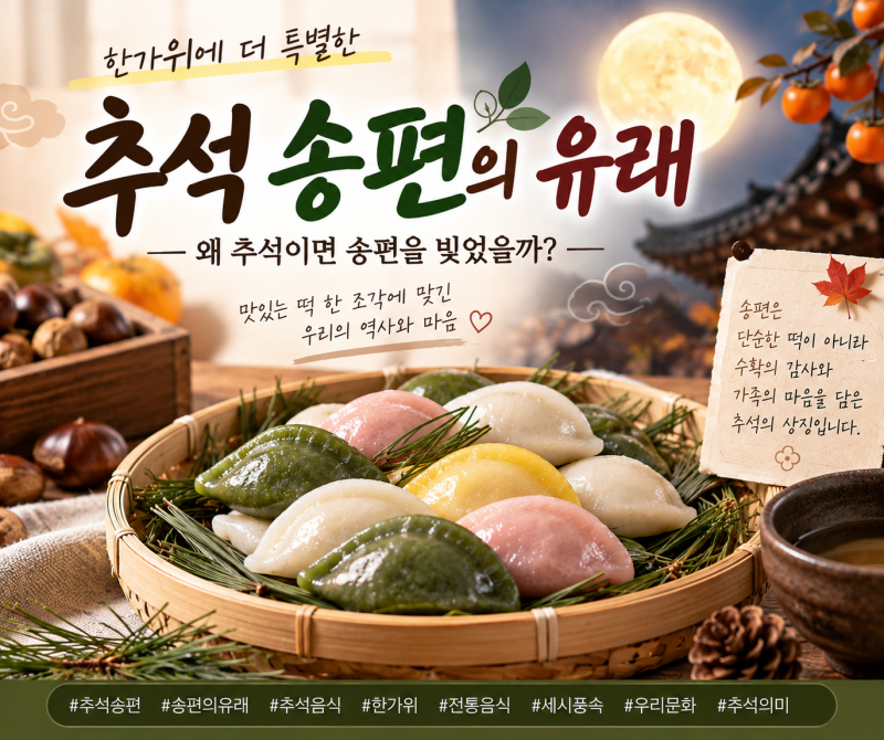 추석 송편의 유래, 왜 추석이면 송편을 빚었을까?
