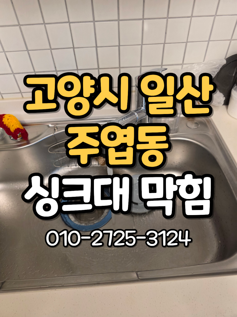 일산 주엽동 싱크대 막힘 | 싱크대뚫음부터 악취차단 S트랩 교체까지