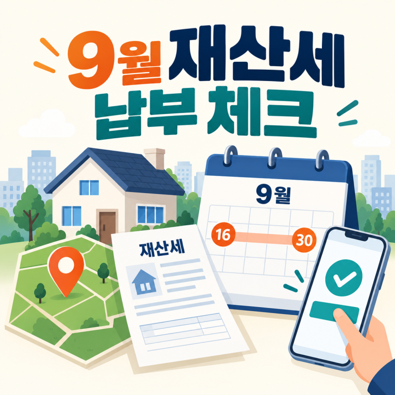 2026년 9월 재산세 납부기간 16~30일, 대상과 분할납부 확인법