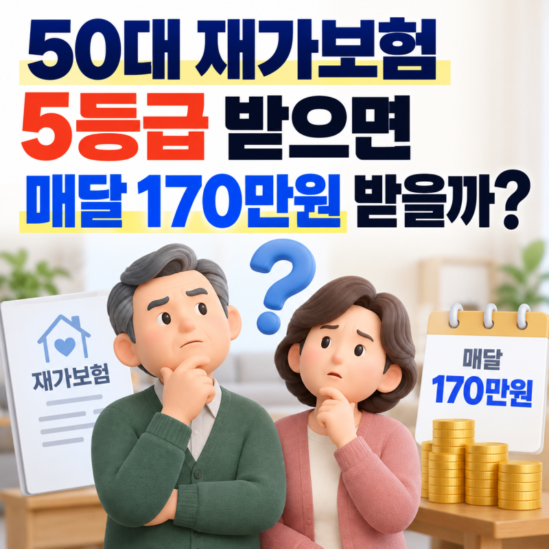 50대 재가보험 5등급 받으면 매달 170만원 받을까?