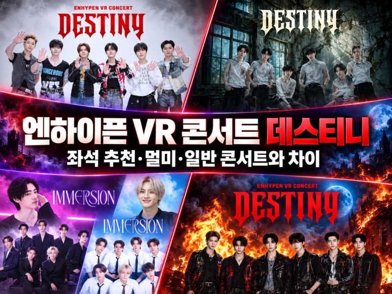 엔하이픈 VR 콘서트 데스티니 후기｜좌석 추천·멀미·일반 콘서트와 차이