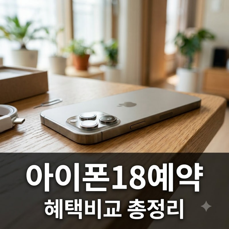 아이폰18 사전예약 통신사 혜택 및 자급제 비교 총정리