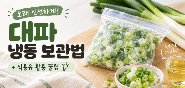 대파 냉동 보관법 식용유 활용하는 방법