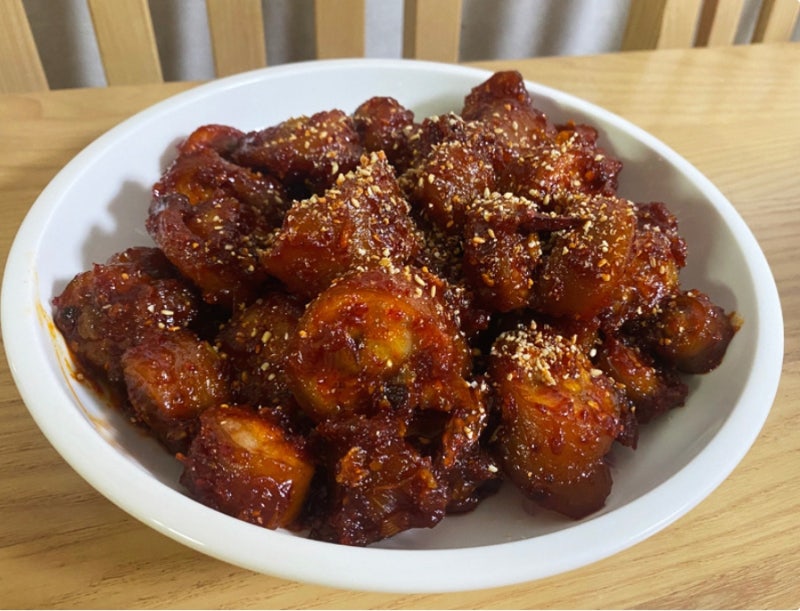 돼지꼬리 매운양념볶음, 매운족발 양념으로 맛있게 만들기
