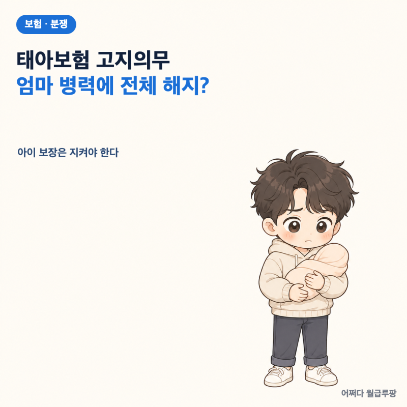 태아보험 계약 전 알릴의무 위반 해지, 엄마 제왕절개 병력으로 아이 보장까지 날린 사례가 ....