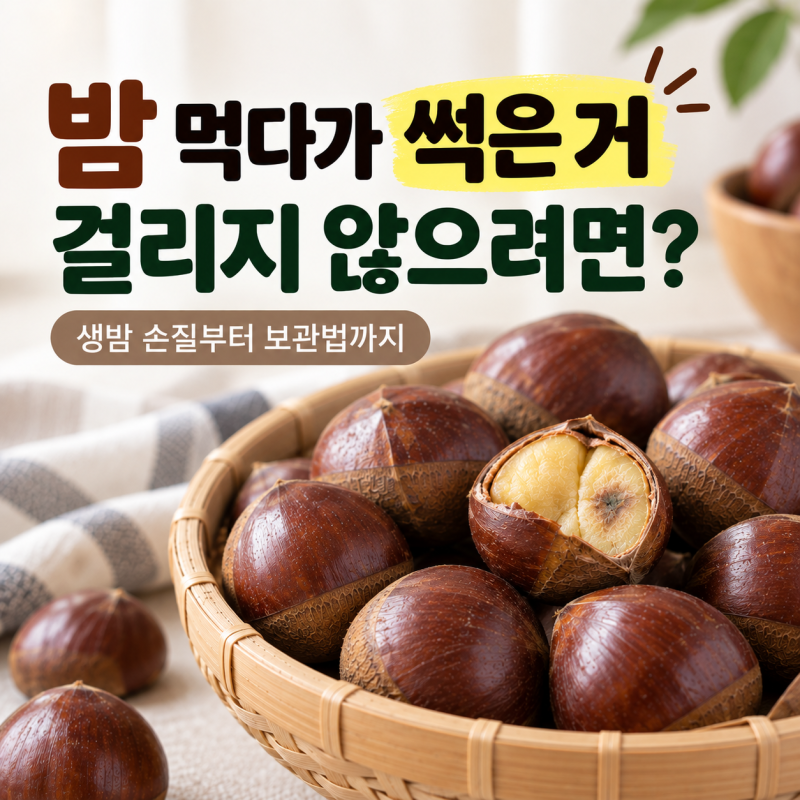 생밤 보관법｜냉장하기 전 소금물에 담그는 이유