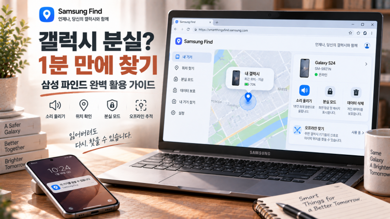 삼성 갤럭시 분실했을 때 1분 만에 해결하는 '삼성 파인드' 완벽 활용 가이드