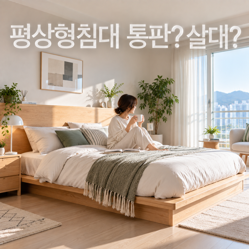 평상형침대 프레임 어떤 게 좋을까? 통판·살대 구조 차이