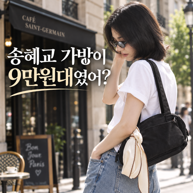 송혜교 가방이 9만원대였어? 블랙·아이보리·올리브까지 쟁인 이유