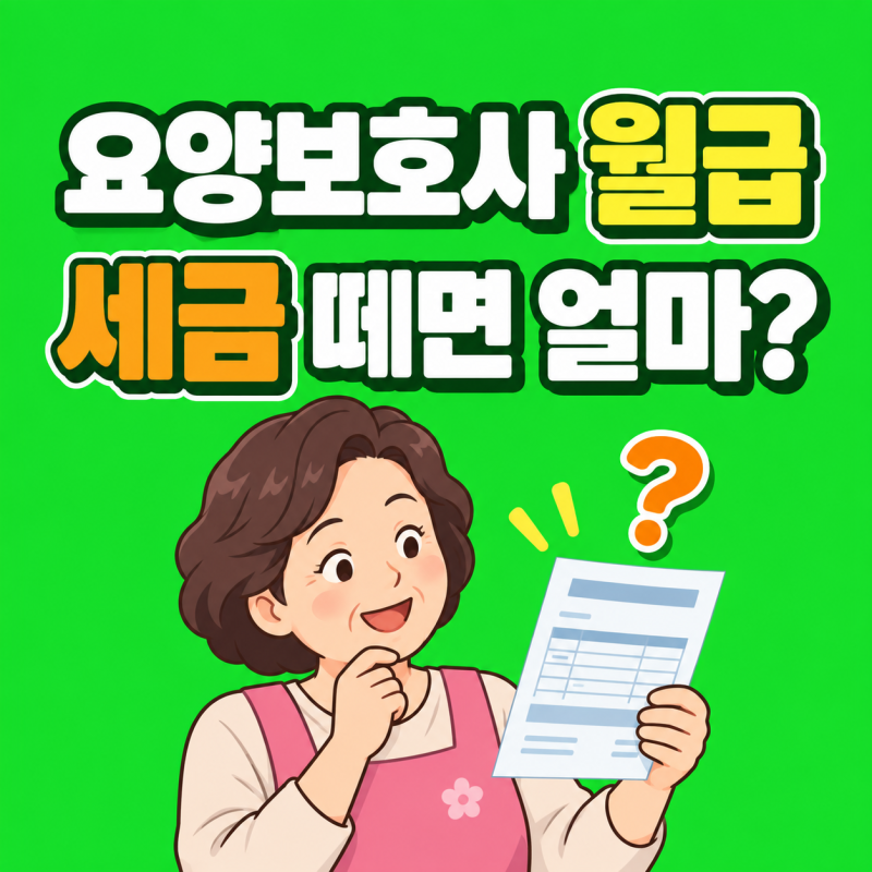 요양보호사 월급 실수령액, 세금 떼면 얼마