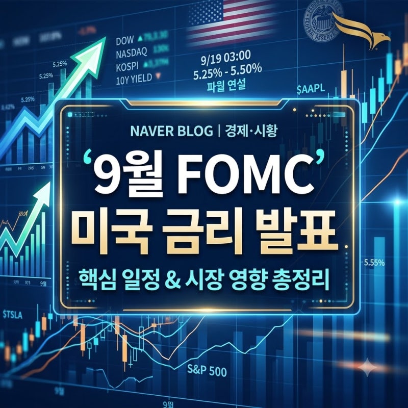 미국 금리 발표일 9월 FOMC 한국시간과 핵심 포인트