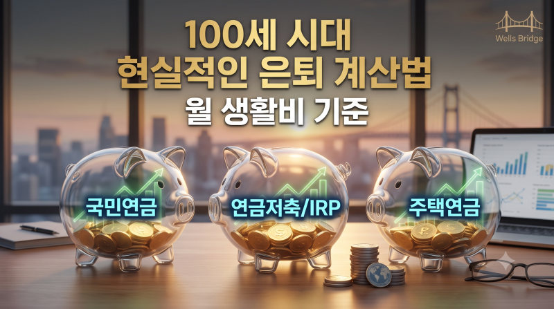 "은퇴 후 월 300만 원", 정말 10억 필요할까? 100세 시대 현실적인 은퇴 자금 계산법 & 준비 전략