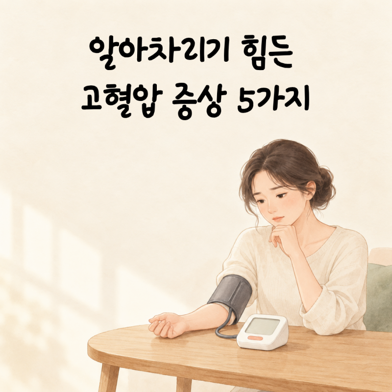 알아차리기 힘든 고혈압 증상 5가지