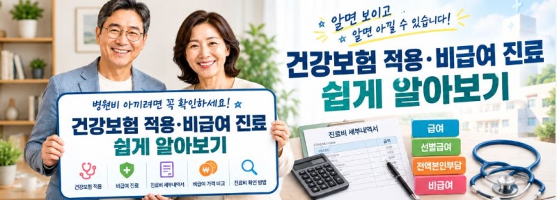 건강보험 적용·비급여 진료 쉽게 알아보기｜병원비 아끼려면 꼭 확인하세요