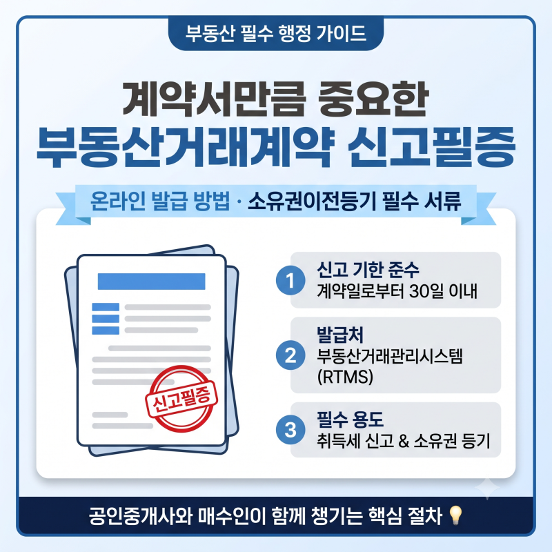 [부동산 상식]부동산 매매 후 필수! 부동산거래계약 신고필증 발급 및 과태료 방지 체크포인....
