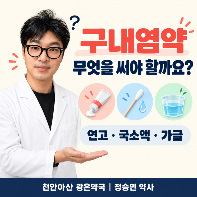 구내염에 오라메디·알보칠·탄툼액 중 무엇을 써야 할까요? 위치와 증상에 따른 선택법 _천....