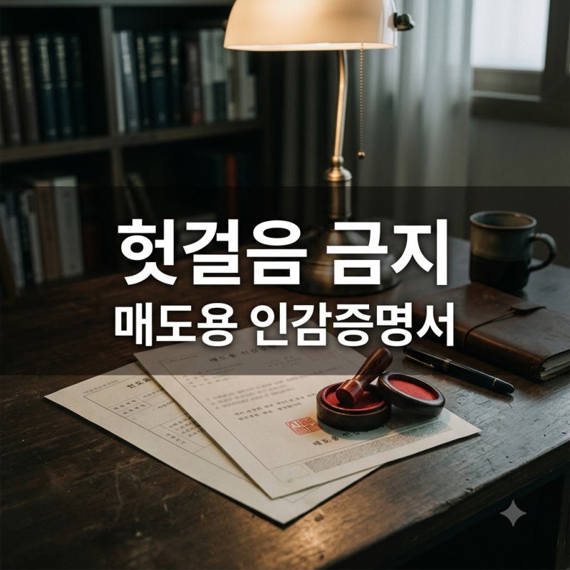 동사무소 가기 전 필독! 매도용 인감증명서 인터넷 발급, 헛걸음 안 하는 법
