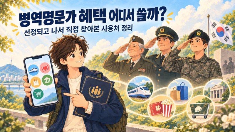병역명문가 혜택 어디서 쓸까? 선정되고 나서 직접 찾아본 사용처 정리