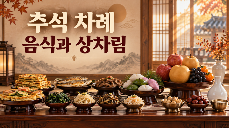 추석 차례 음식 종류와 상차림 방법