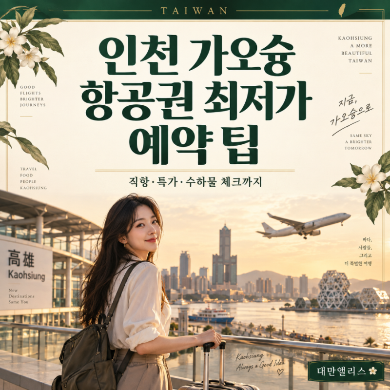 인천 가오슝 항공권 최저가 예약 팁