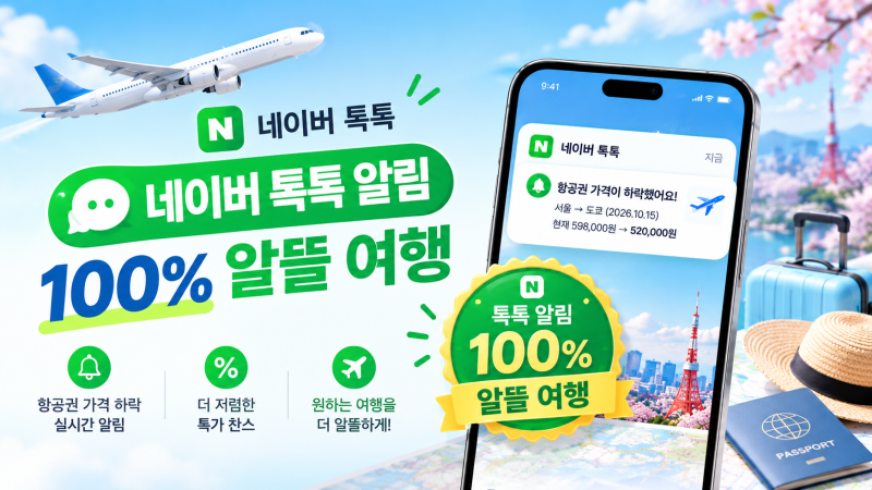 항공권 가격이 떨어지면 메시지가 온다? 네이버 항공권 vs 구글 플라이트 알림 비교