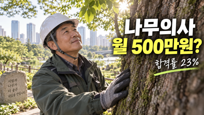 나무의사 월 500만원? 5060 관심 폭발에도 합격률 23%인 이유