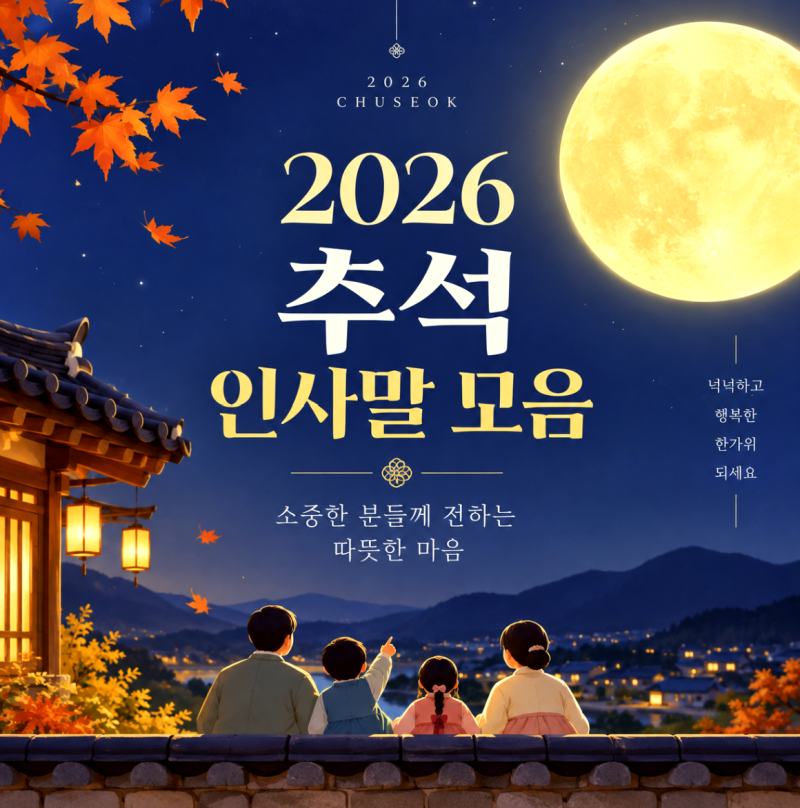 2026 추석 인사말 모음! 거래처·상사·지인에게 보내는 센스 있는 명절 문구