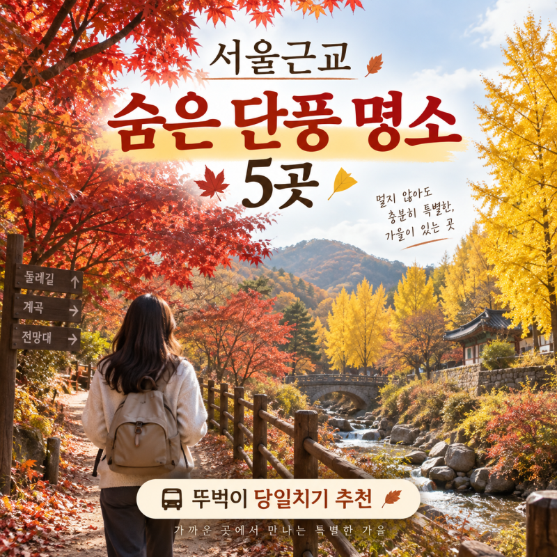 서울근교 단풍 명소, 뚜벅이로 가는 숨은 5곳