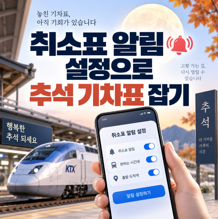 2026 추석 KTX 예약대기, 취소표 배정과 결제기한