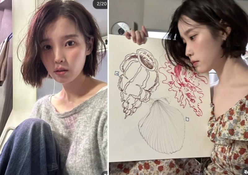“공항패션과 또 다르네?” 아이유, 뮤비 속 꽃무늬 원피스에 버건디 플랫슈즈까지 찰떡