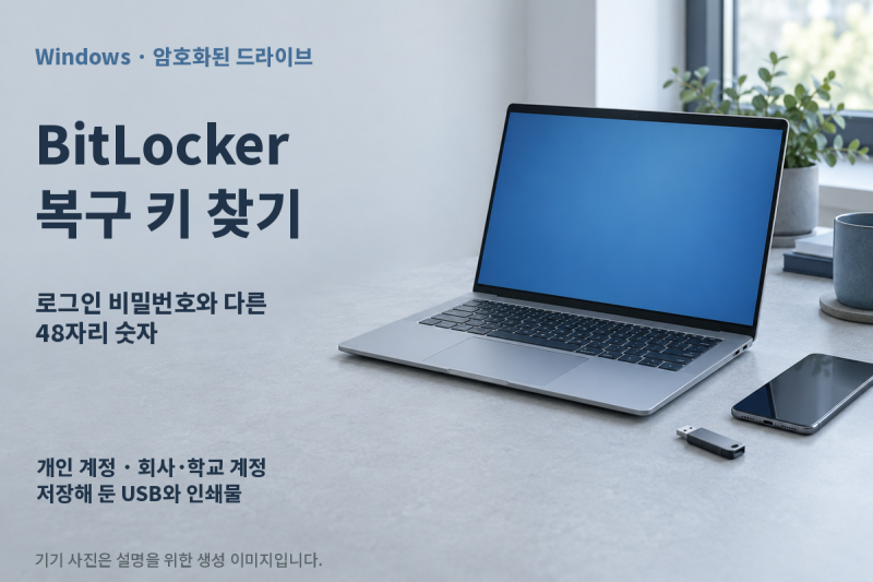 윈도우 켰는데 BitLocker 복구 키를 입력하라면? 확인하는 방법