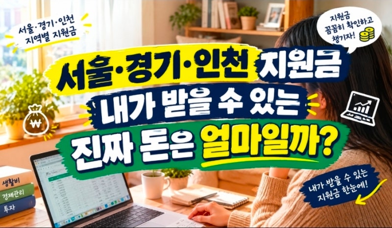 2026년 서울·경기·인천 지원금, 내가 받을 수 있는 진짜 돈은 얼마일까?