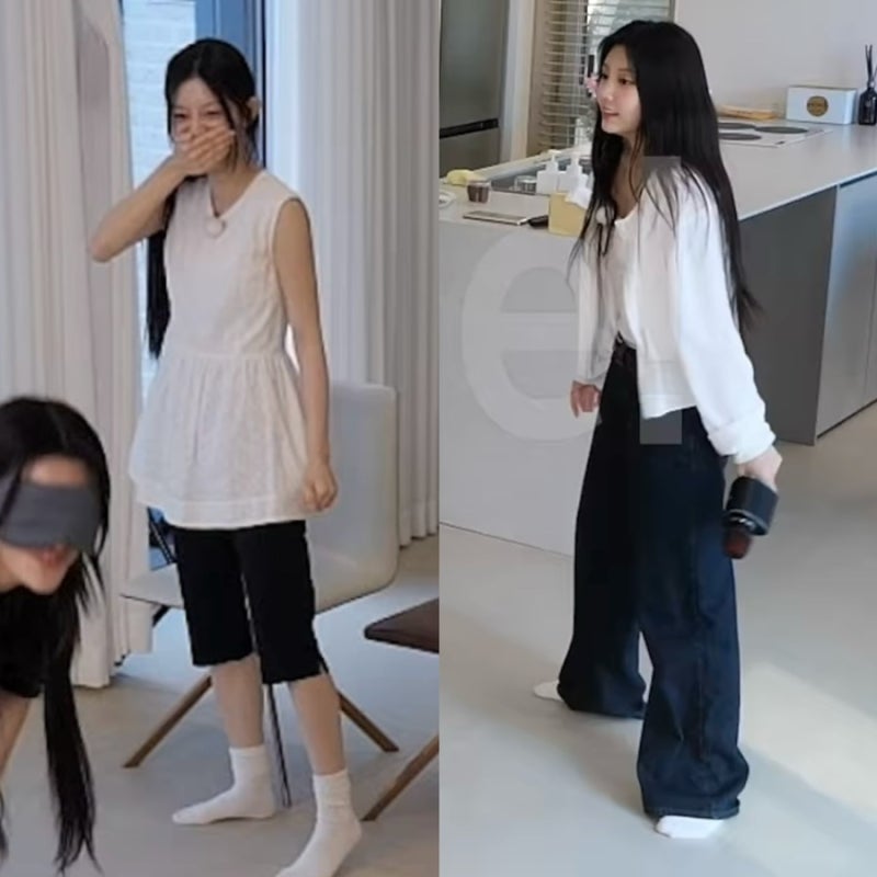 여름휴가간 아일릿 민주 원희의 자컨 옷들(원피스, 청바지)