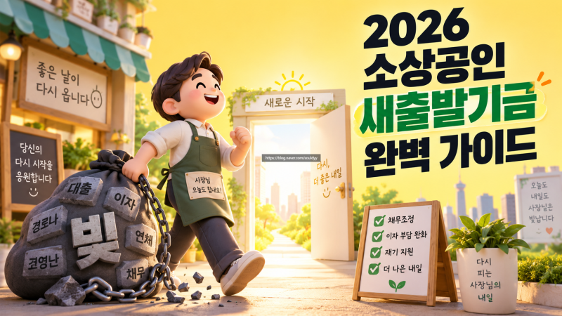 2026 소상공인 새출발기금 채무조정 90일 연체 조건 및 신청방법