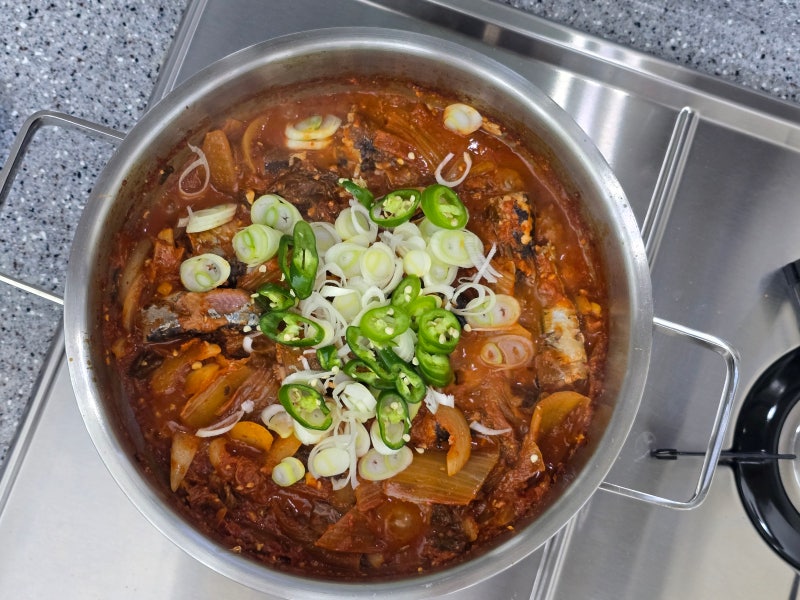 꽁치김치찜 초간단 레시피와 장보기 금액