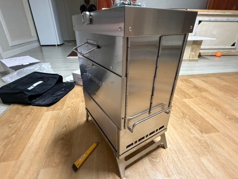 캠핑 스텐 igt 훈제박스 _ 아베나키 어썸 BBQ 스테인레스 훈제 박스 + 꾸버스 igt 화로대