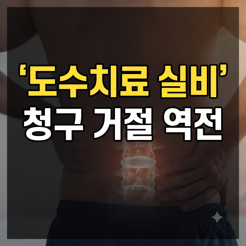 알고도 방치하면 늦는 허리디스크 도수치료 실비 적용 3일 역전