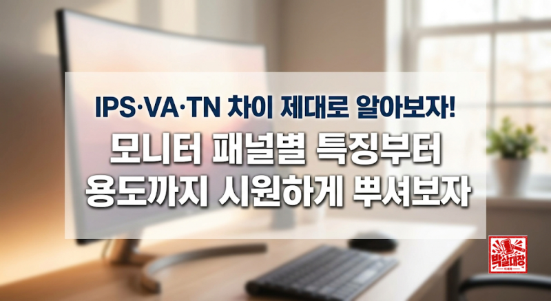 IPS·VA·TN 차이 제대로 알아보자! 모니터 패널별 특징부터 용도까지 시원하게 뿌셔보자