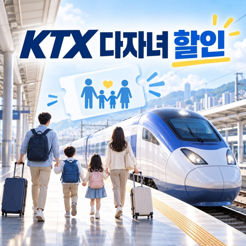 KTX 다자녀 행복 할인 조건｜자녀 2명이면 받을 수 있을까?