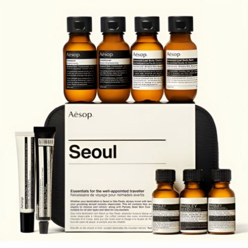 이솝 서울 트래블 키트 9종 1세트 바디와 페이스까지 구성되어 좋음