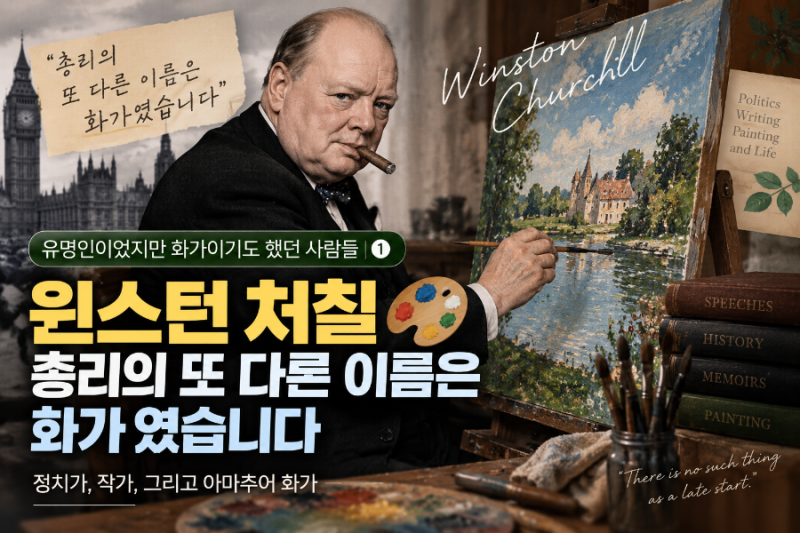 유명인이었지만 화가이기도 했던 사람들 ① 윈스턴 처칠, 총리의 또 다른 이름은 화가였습니....
