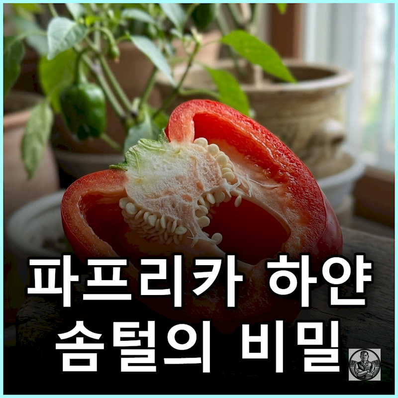 파프리카 속 하얀 솜털 버리기 전 확인할 꼭지 세척법