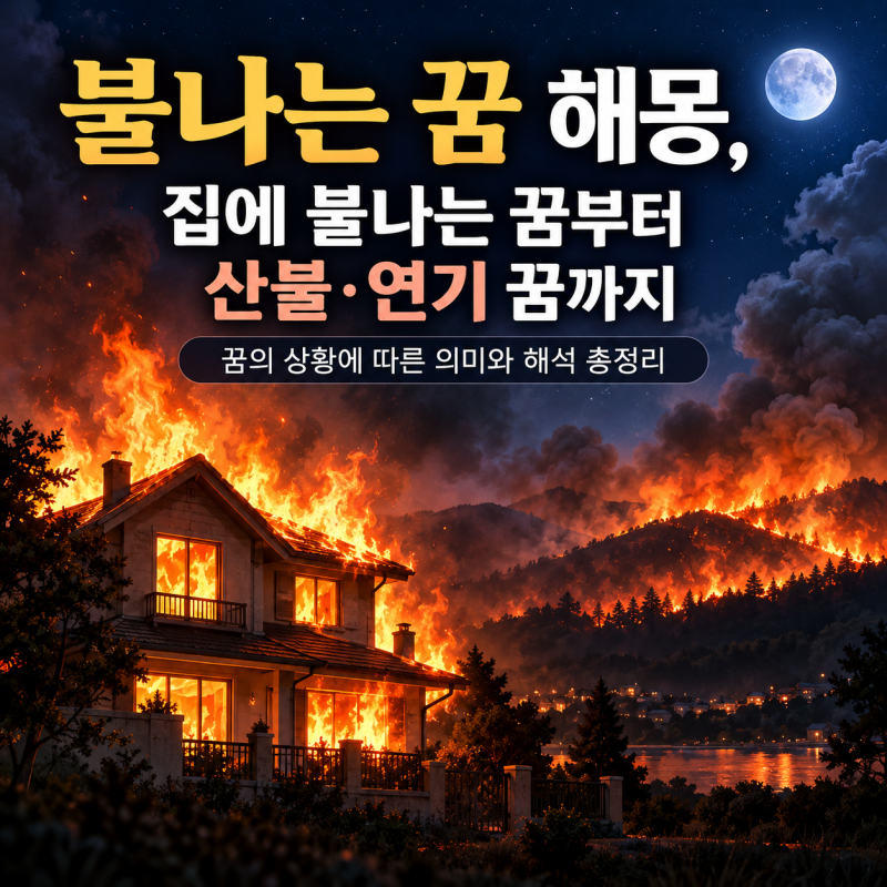 불나는 꿈 해몽, 집에 불나는 꿈부터 산불·연기 꿈까지