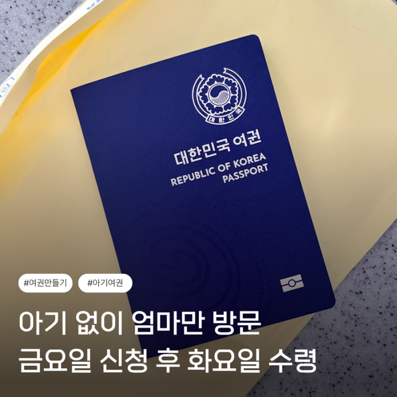 아기 여권 발급 준비물 서초구청 신청부터 수령 기간까지 후기