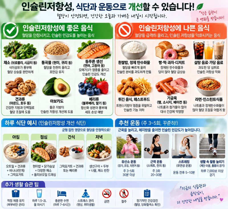 인슐린저항성에서 인슐린 민감성으로, 저도 이렇게 바꿔봤어요