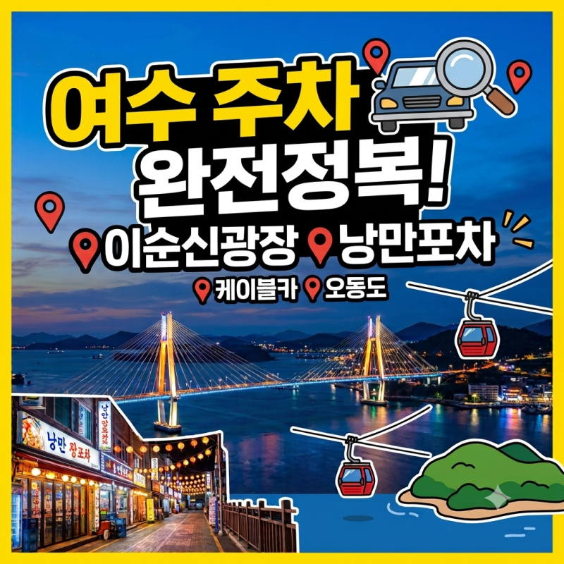 "네비 그냥 치고 가면 낭패" 여수 주요 관광지 공영주차장 위치 & 무료 꿀팁
