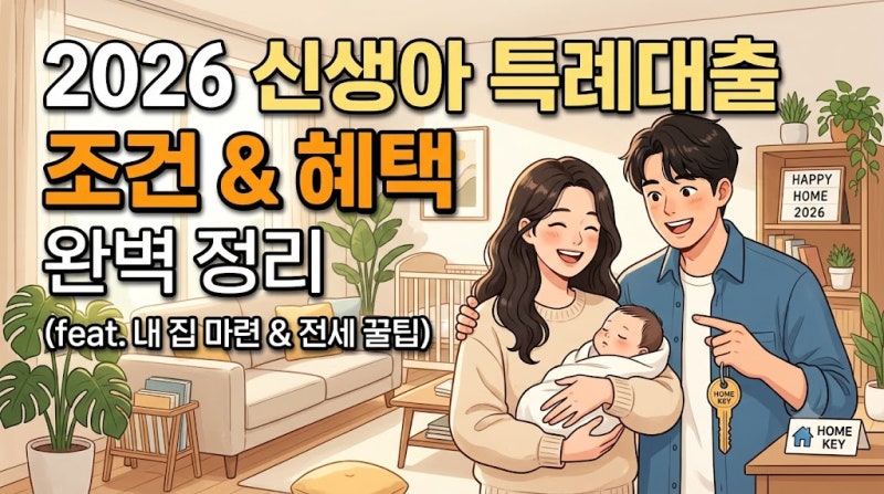 2026 신생아 특례대출 조건 및 혜택 총정리