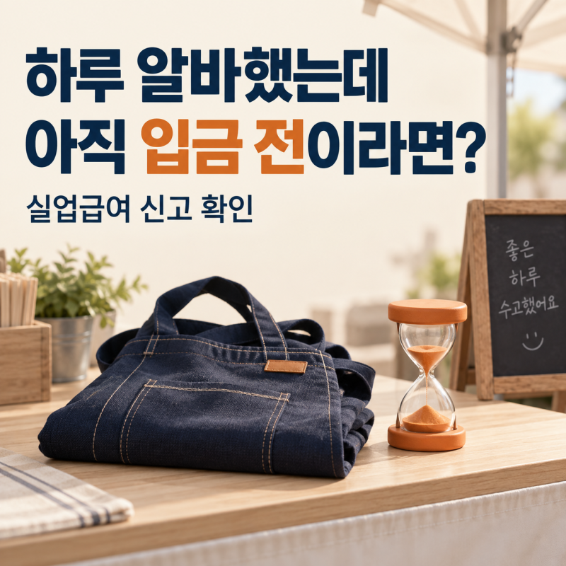 하루 알바, 돈은 다음 주에… 실업급여 신고도 기다려야 할까요?