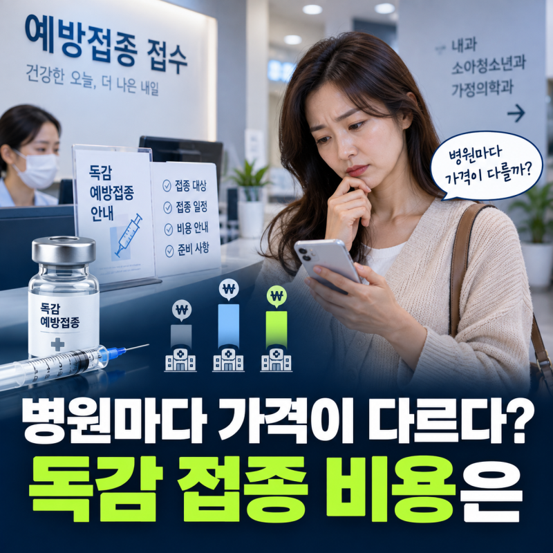 “병원마다 왜 다를까?” 독감 예방접종 비용과 무료 대상 총정리